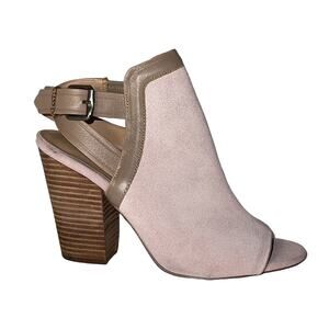 Joe’s Jeans Peep Toe Slingback Stack Heel Booties Size 9